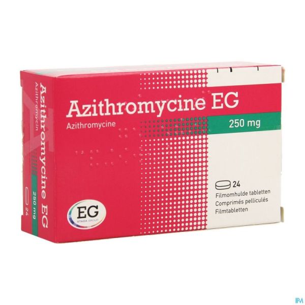 Azithromycine 250 Mg EG Comp Pell 24X250 Mg