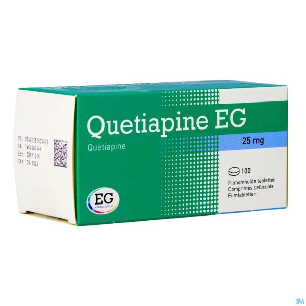 Quetiapine EG Comp Pell 100X25Mg