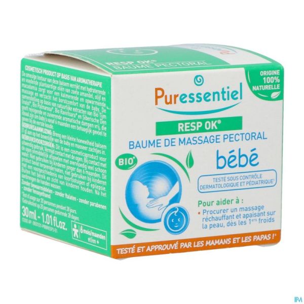 Puressentiel Respiratoire Baume Massage Bebe 30ml