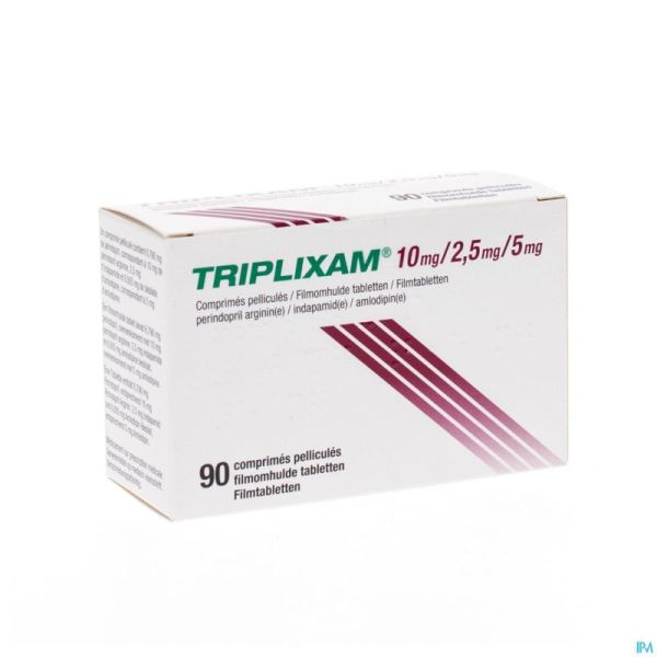Triplixam 10mg/2,50mg/ 5mg Comp Pell 90