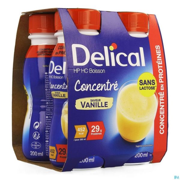 Delical Concentre Vanille 4x200ml