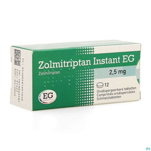 Zolmitriptan Instant EG 2,5Mg Comp Orodisp 12