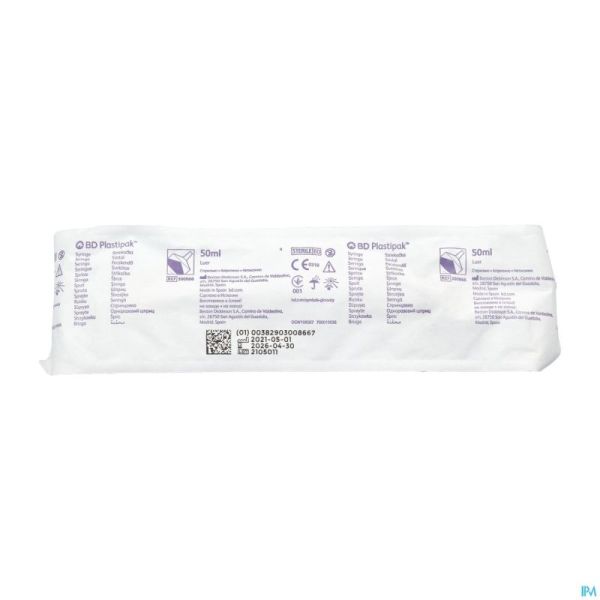 Bd Plastipak Seringue Luer 50-60ml 1 300866