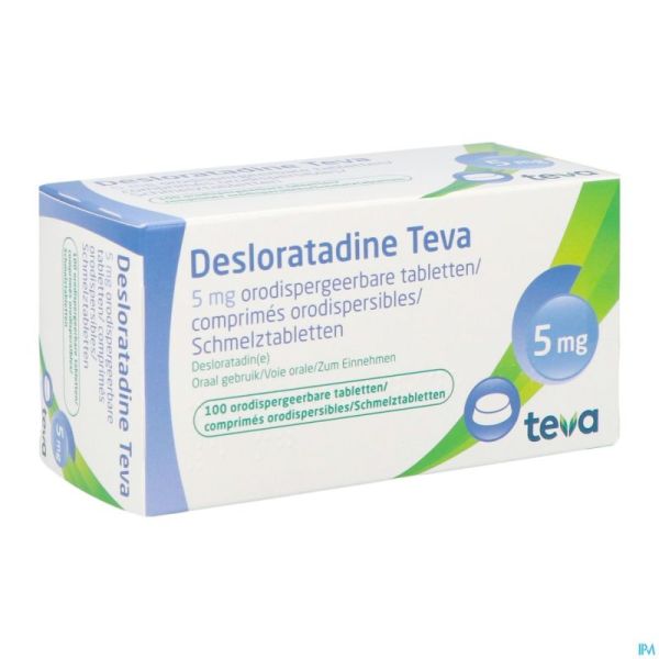 Desloratadine Teva 5mg Comp Orodisp 100 X 5mg