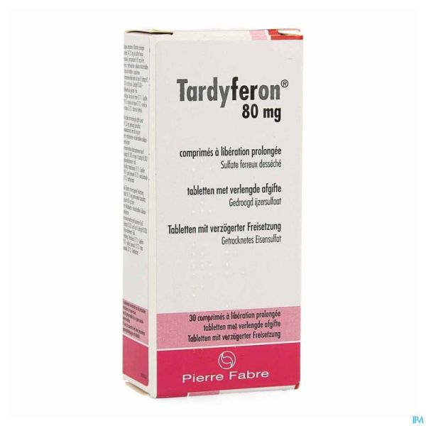 Tardyferon 80mg Lib.prolongee Comp 30 X 80mg Pip
