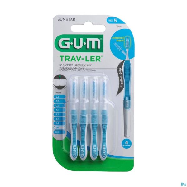 Gum Proxabrush Travel Fine Tap 4 1614