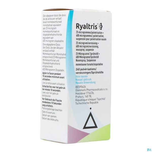 Ryaltris 25mcg/pulv.+600mcg/pulv Spr.nasal 240pulv