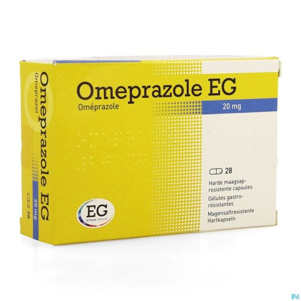 Omeprazole EG 20Mg Caps Gastro Resist Blis 28X20Mg