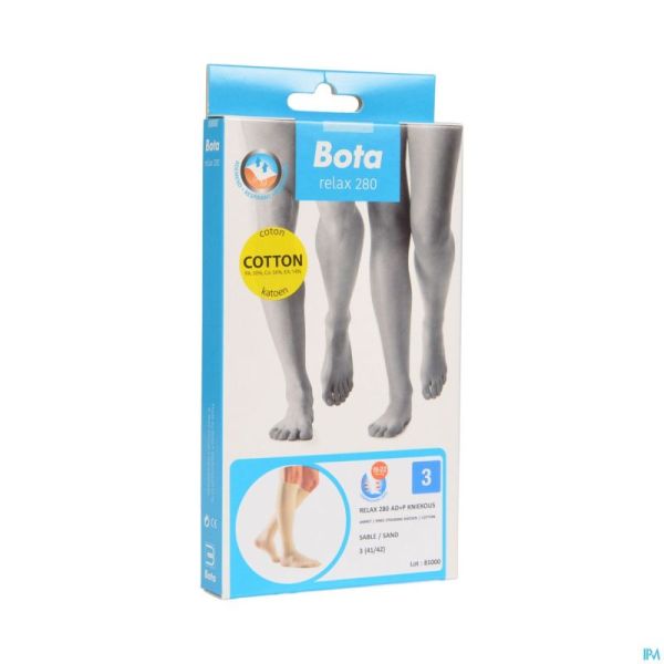 Bota Relax 280 Coton Bas Jarret Sable N3