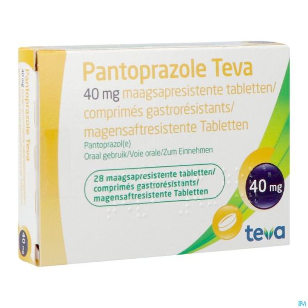 Pantoprazole Teva 40mg Comp Gastro Resist 28x40mg
