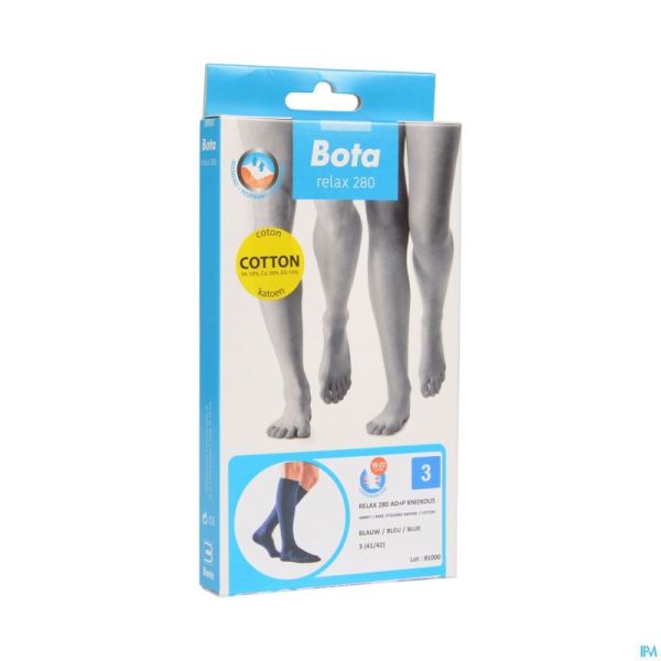 Bota Relax 280 Coton Bas Jarret Blue N3