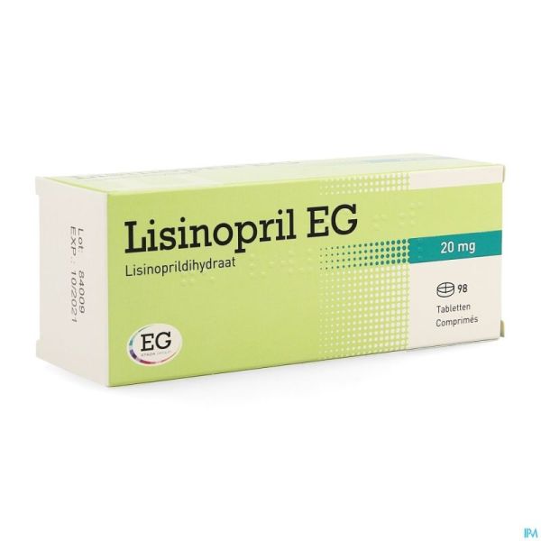 Lisinopril EG Comp 98X20Mg