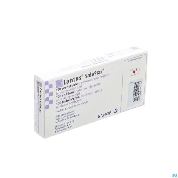 Lantus 100 U/ml Pre Rempl Solostar 5x3ml