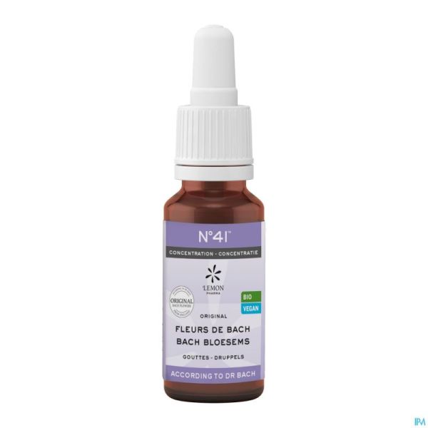 Fleurs de Bach Bio N°41 Gouttes Concentration 20ml
