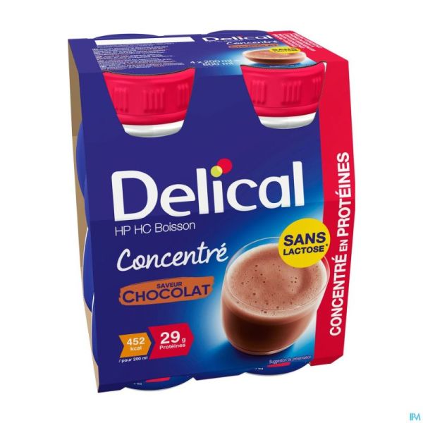Delical Concentre Chocolat 4x200ml