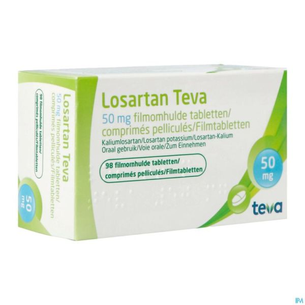 Losartan Teva 50mg Comp Pell 98 X 50mg