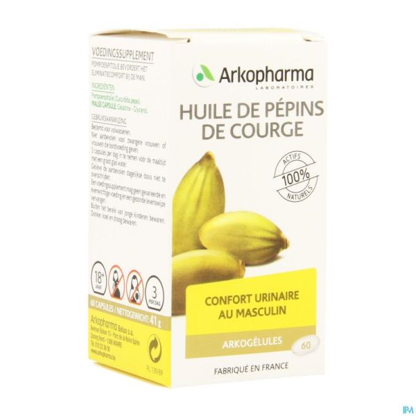 Arkogelules Huile De Pepins De Courge Caps 60