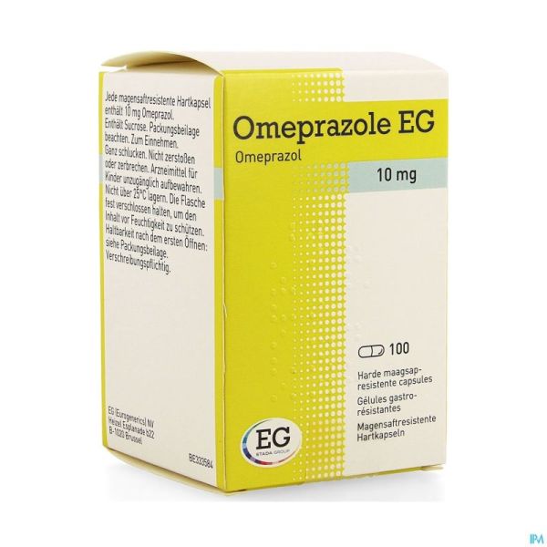 Omeprazole EG 10Mg Gastro Resist Caps Pot 100X10Mg