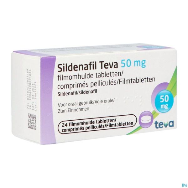Sildenafil Teva 50mg Comp Pell 24x 50mg