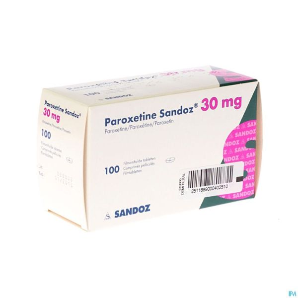 Paroxetine 30mg Sandoz Comp 100 X 30mg