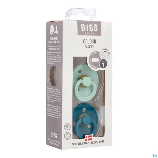 Bibs 1 Sucette Duo Mint/forest Lake 2