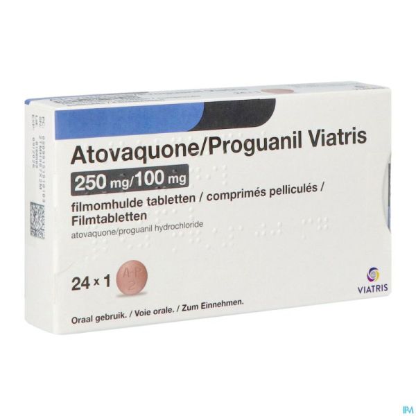 Atovaquone Proguanil Viatris 250/100mg Comp Pell24
