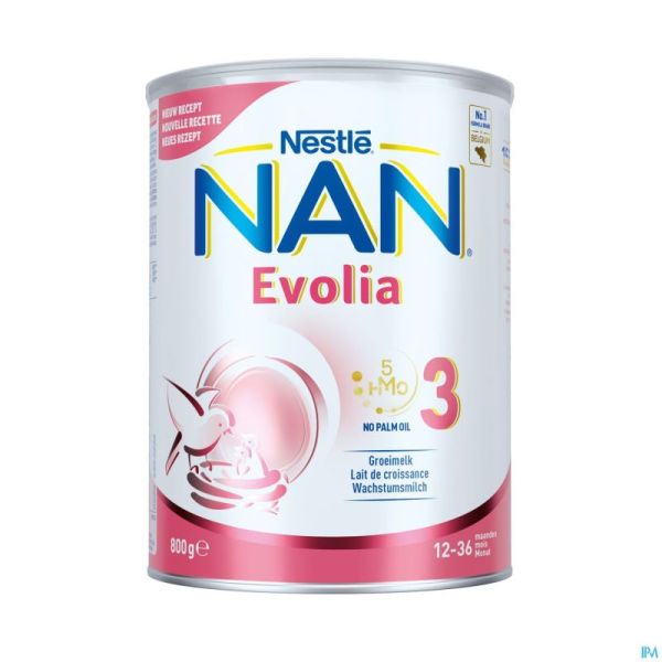 Nestlé NAN Evolia 3 Lait de Croissance Bébé 1+ 800g