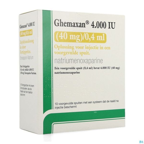 Ghemaxan 4.000ui 40mg/0,4ml Ser Prer. 10+pr.aig.
