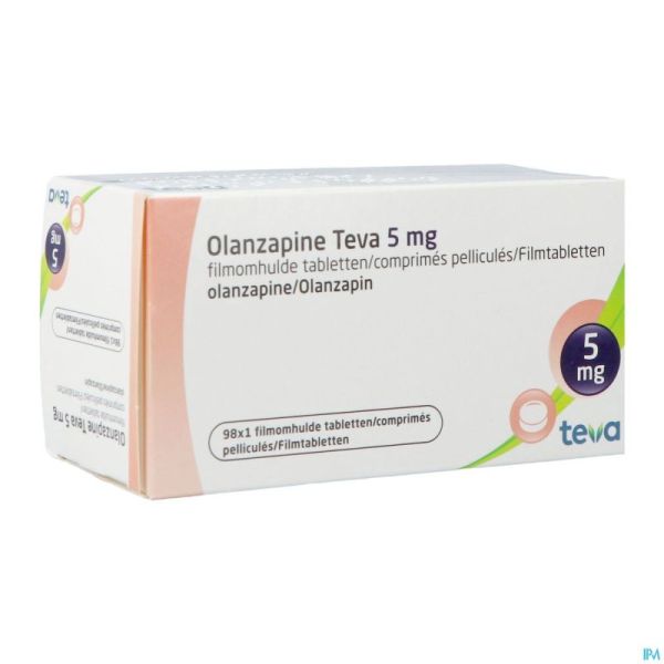 Olanzapine Teva 5mg Comp Pel 98 X 5mg