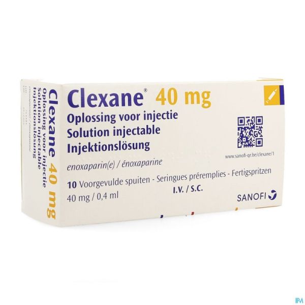 Clexane Ser Inj 10 X 40mg/0,4ml