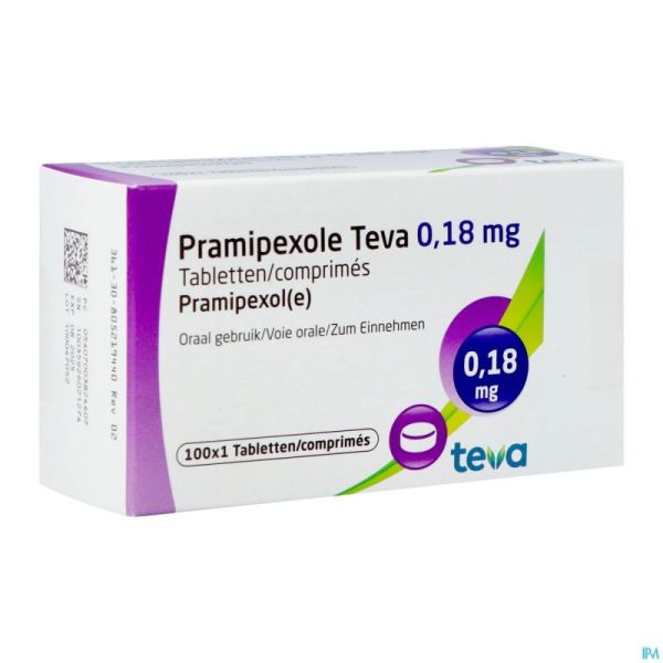 Pramipexol Teva 0,18mg Tabl 100