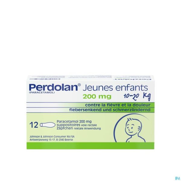 Perdolan Supp Kleut Jeun Enf 12x200mg
