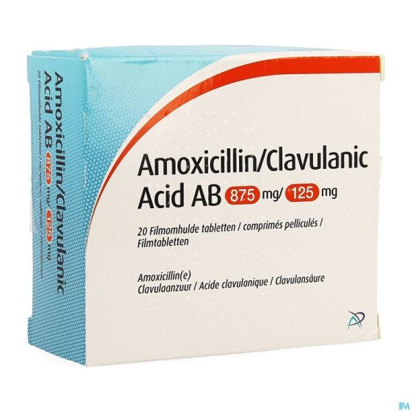 Amoxicillin Clavulanic Acid Ab 875mg/125mg Comp 20
