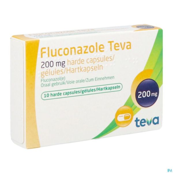 Fluconazole Teva Caps 10 X 200mg