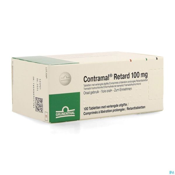 Contramal Retard 100mg Lib.prolongee Comp 100
