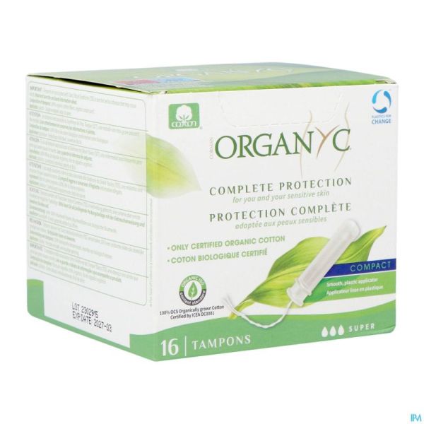Organyc Tampon Compact Super Coton Bio 16