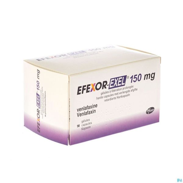 Efexor Exel 150mg Caps Liberation Prolonge 98