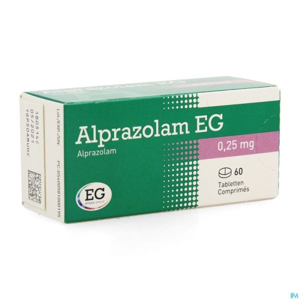 Alprazolam EG Comp 60X0,25Mg