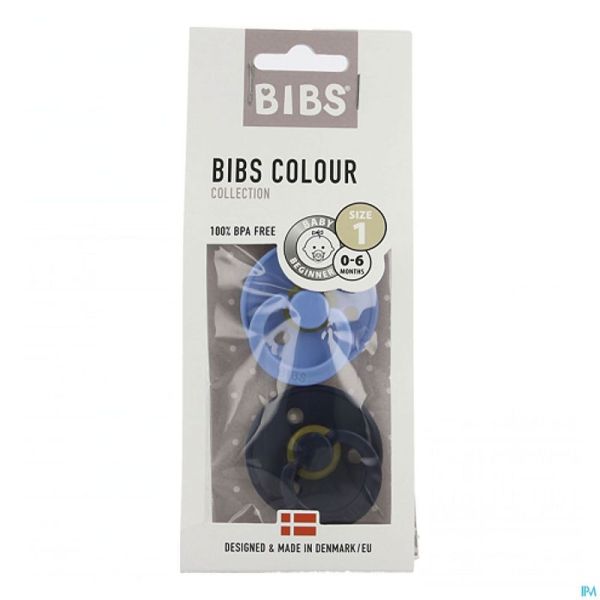 Bibs 1 Tetine Duo Sky Blue Deep Space