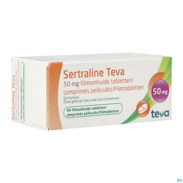 Sertraline Teva 50mg Comp 60 X 50mg