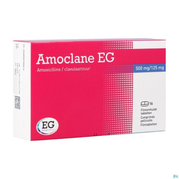 Amoclane EG 500Mg/125Mg Comp Pell 16