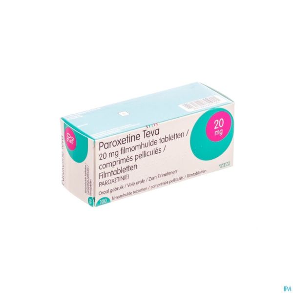 Paroxetine Teva Tabl 100 X 20mg